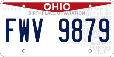 OH license plate FWV9879