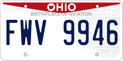 OH license plate FWV9946