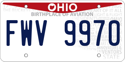 OH license plate FWV9970