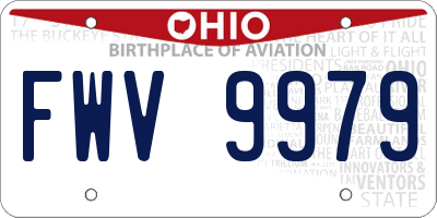 OH license plate FWV9979