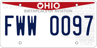 OH license plate FWW0097