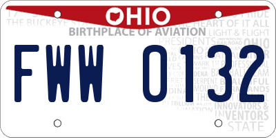 OH license plate FWW0132