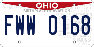 OH license plate FWW0168