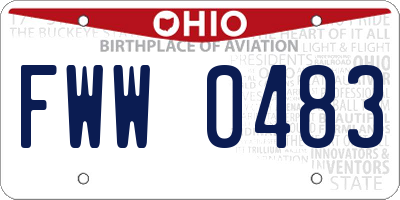 OH license plate FWW0483