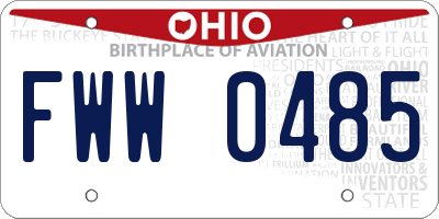 OH license plate FWW0485