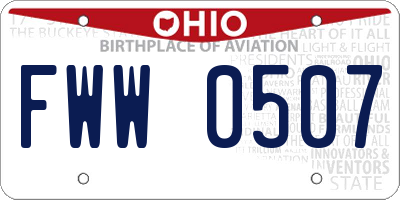 OH license plate FWW0507