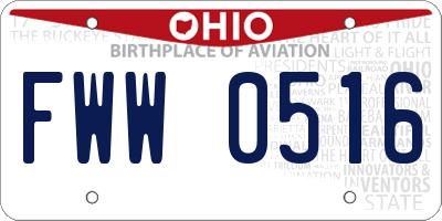 OH license plate FWW0516