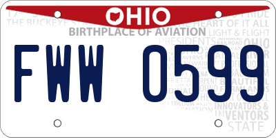 OH license plate FWW0599