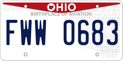 OH license plate FWW0683