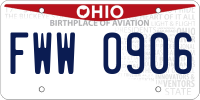 OH license plate FWW0906