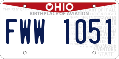 OH license plate FWW1051