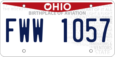 OH license plate FWW1057