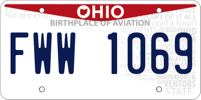 OH license plate FWW1069