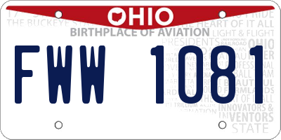 OH license plate FWW1081