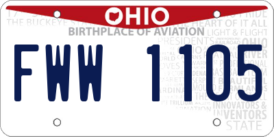 OH license plate FWW1105