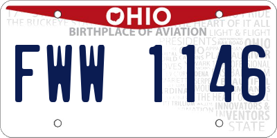 OH license plate FWW1146