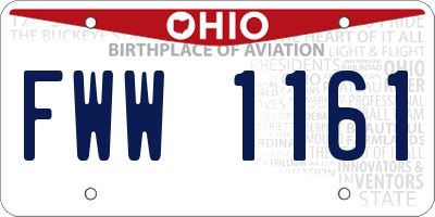 OH license plate FWW1161