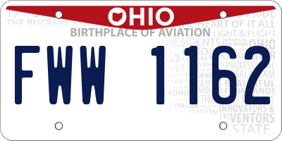 OH license plate FWW1162