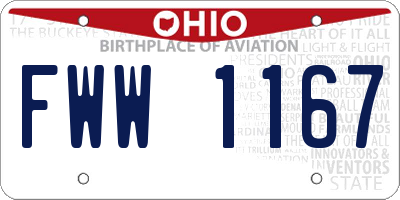 OH license plate FWW1167