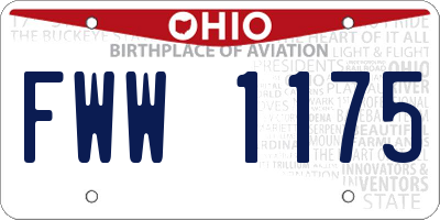 OH license plate FWW1175