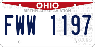 OH license plate FWW1197