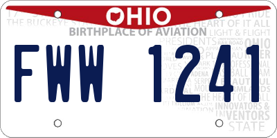 OH license plate FWW1241