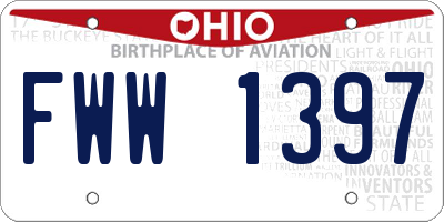 OH license plate FWW1397