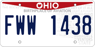OH license plate FWW1438