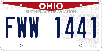 OH license plate FWW1441