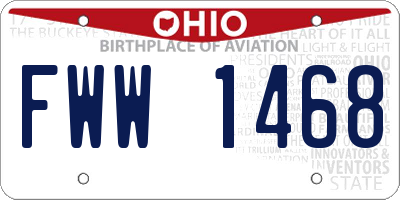 OH license plate FWW1468