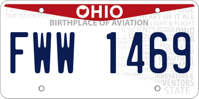 OH license plate FWW1469