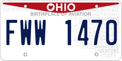OH license plate FWW1470