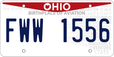 OH license plate FWW1556
