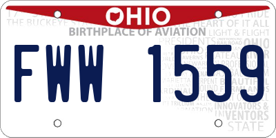 OH license plate FWW1559