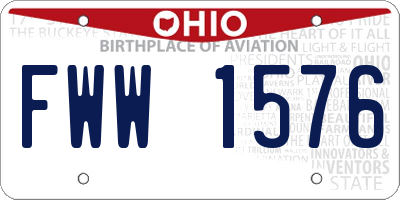 OH license plate FWW1576