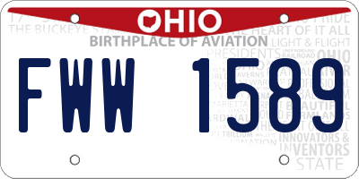OH license plate FWW1589