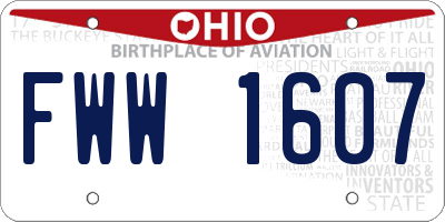 OH license plate FWW1607