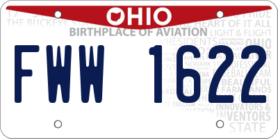 OH license plate FWW1622