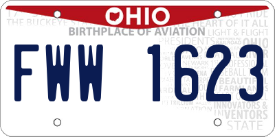 OH license plate FWW1623