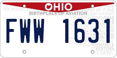 OH license plate FWW1631