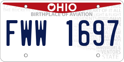 OH license plate FWW1697