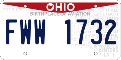 OH license plate FWW1732