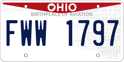 OH license plate FWW1797
