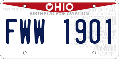 OH license plate FWW1901