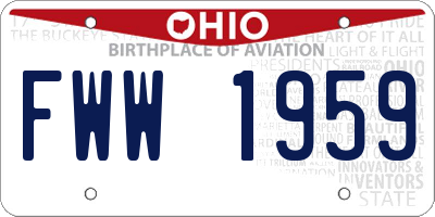 OH license plate FWW1959