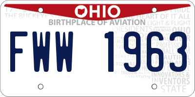 OH license plate FWW1963