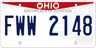 OH license plate FWW2148