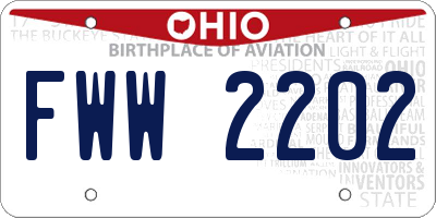 OH license plate FWW2202