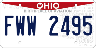 OH license plate FWW2495