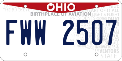 OH license plate FWW2507